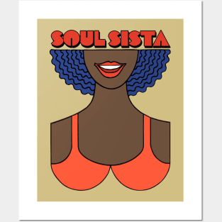 Soul Sista / Retro Soul Music Fan Design Posters and Art